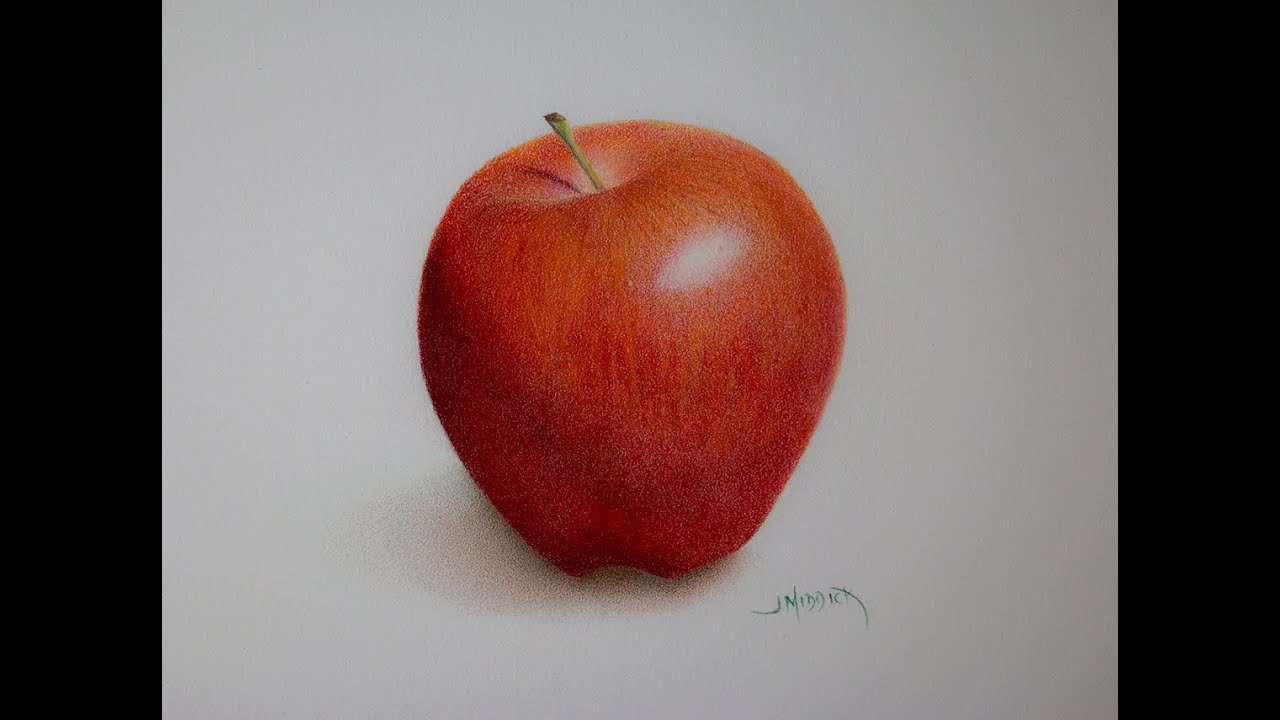 1280x720 Red Apple Step - Red Apple Drawing