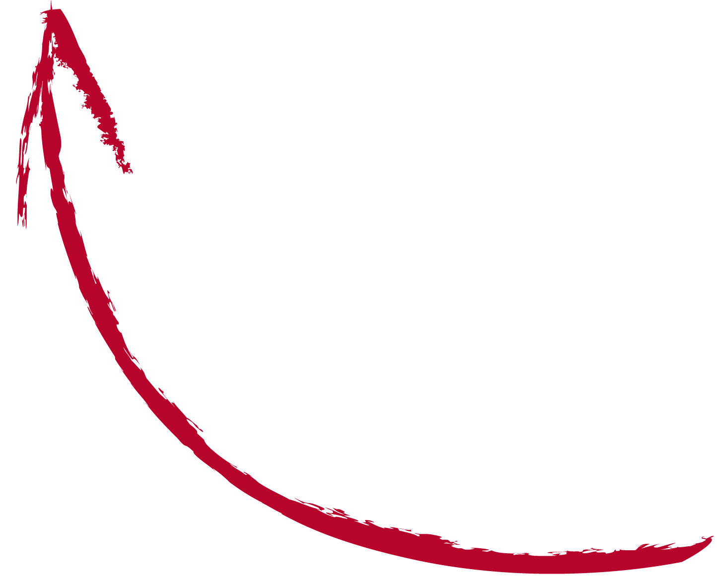 1444x1173 red curved arrow transparent png clipart free download - Red Arrow Drawing