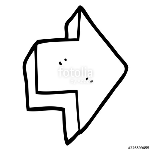 500x500 line drawing cartoon red arrow stock image and royalty free - Red Arrow Drawing