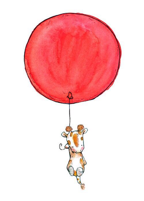 500x700 drawing of giraffe holding red balloon art art drawings - Red Balloon Drawing