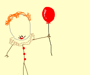 300x250 pennywise letting off a red balloon drawing - Red Balloon Drawing