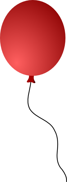216x589 red balloon clip art - Red Balloon Drawing