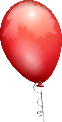 254x500 vector drawing of red balloon on a decorated string public - Red Balloon Drawing