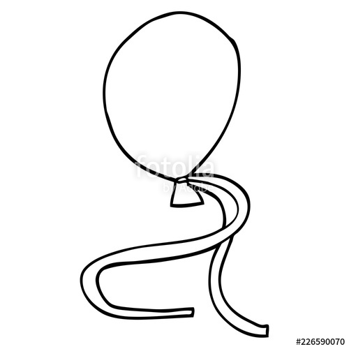 500x500 line drawing cartoon red balloon stock image and royalty free - Red Balloon Drawing