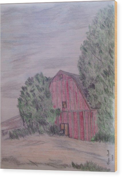 426x618 Red Barn Drawing - Red Barn Drawing
