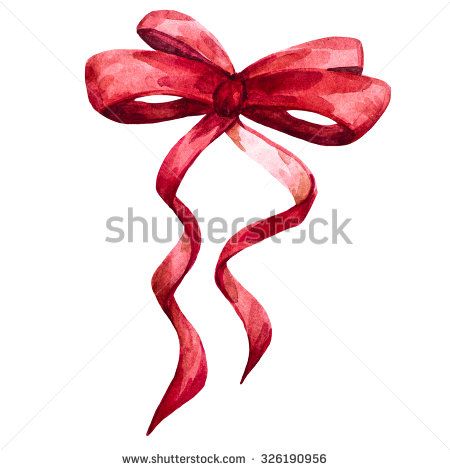 450x470 Watercolor Illustration Red Bow, Ribbon, Christmas Bow Baby Bo - Red Bow Drawing