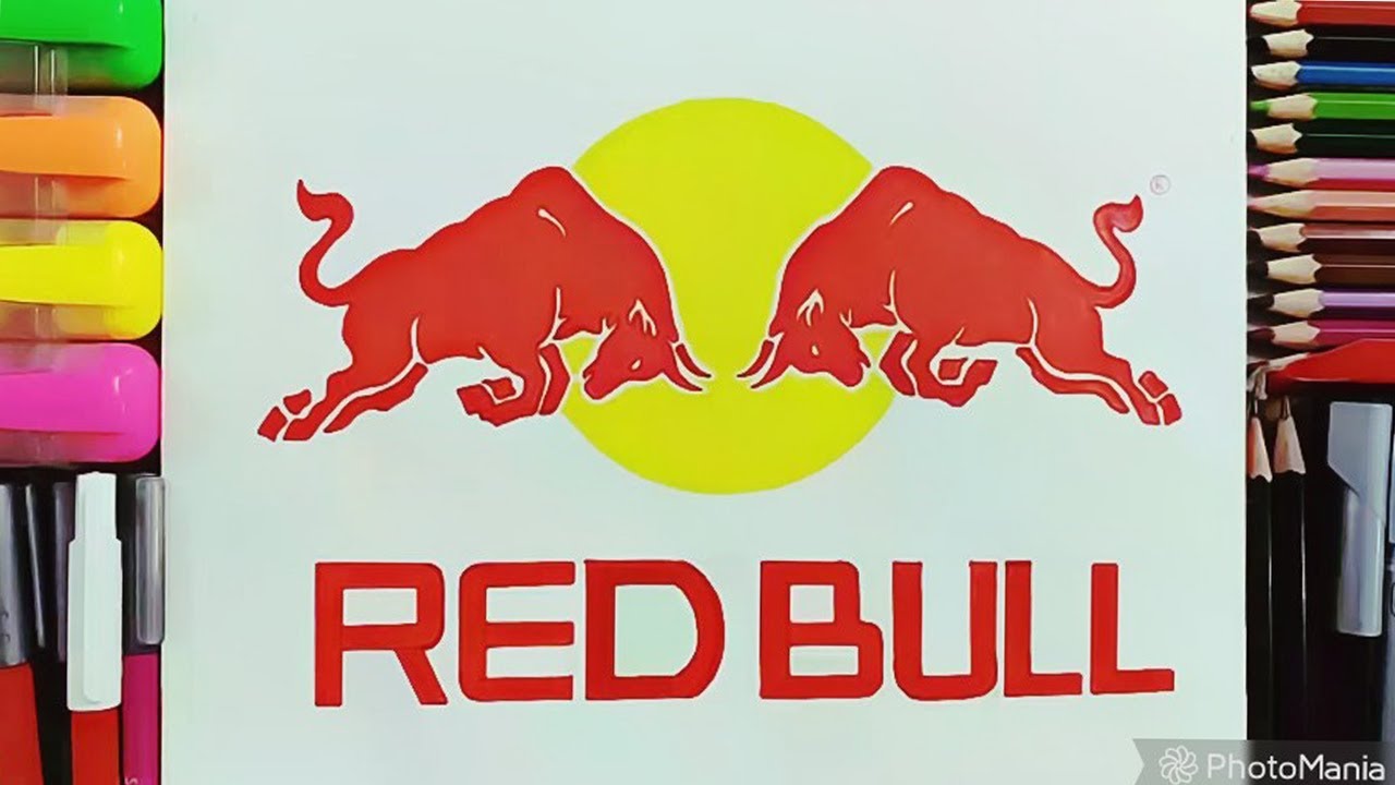1280x720 how to draw the red bull logo - Red Bull Drawing