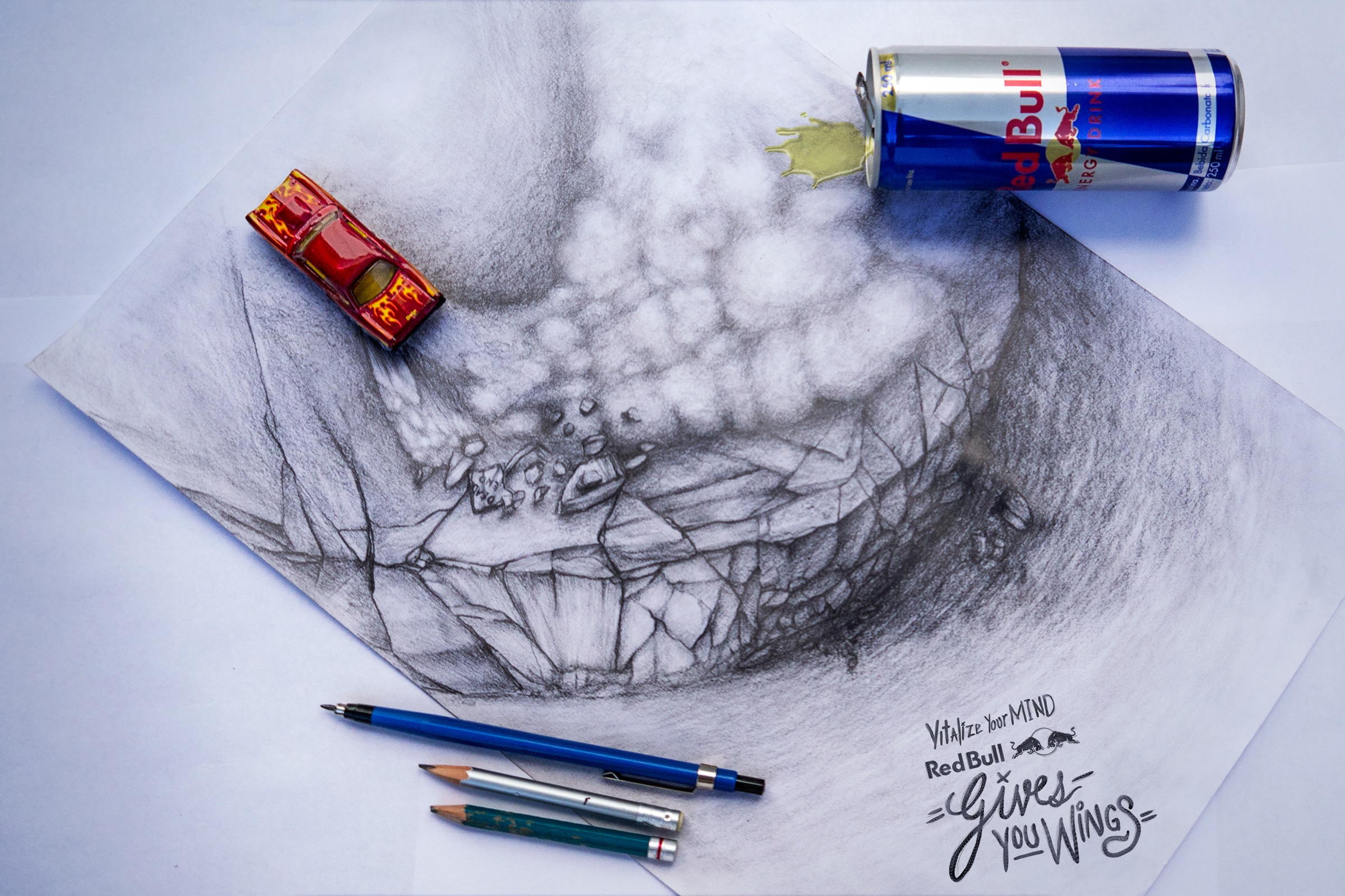 2400x1600 red bull print advert - Red Bull Drawing