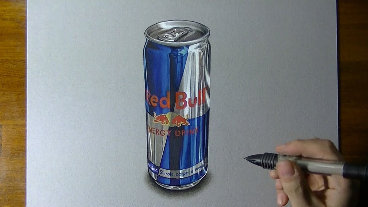 1280x720 red bull can timelapse drawing - Red Bull Drawing