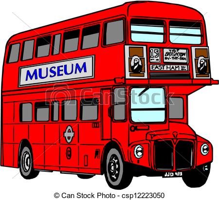 450x411 London Red Bus - Red Bus Drawing
