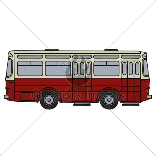500x500 Old Red Bus Gl Stock Images - Red Bus Drawing