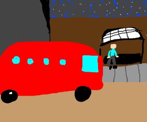 300x250 Red Bus Drawing - Red Bus Drawing