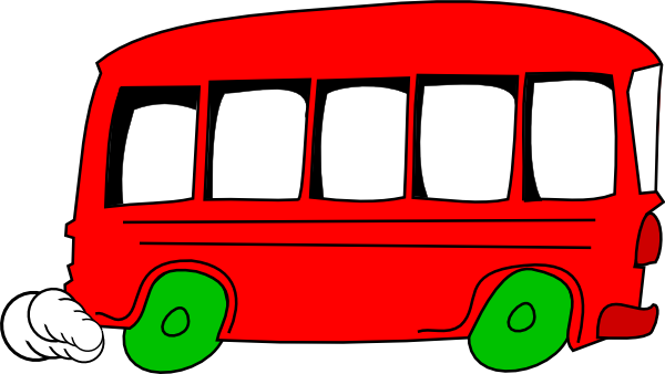 600x338 School Bus Vehicle Clip Art - Red Bus Drawing