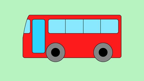550x309 How To Draw A Bus Steps - Red Bus Drawing