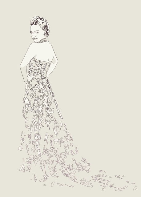 458x640 Red Carpet Illustrated Oscars Style Then Some - Red Carpet Drawing