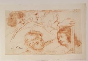 300x209 superb old master red chalk drawing italian rome - Red Chalk Drawing