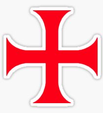 210x230 templar cross drawing stickers redbubble - Red Cross Drawing
