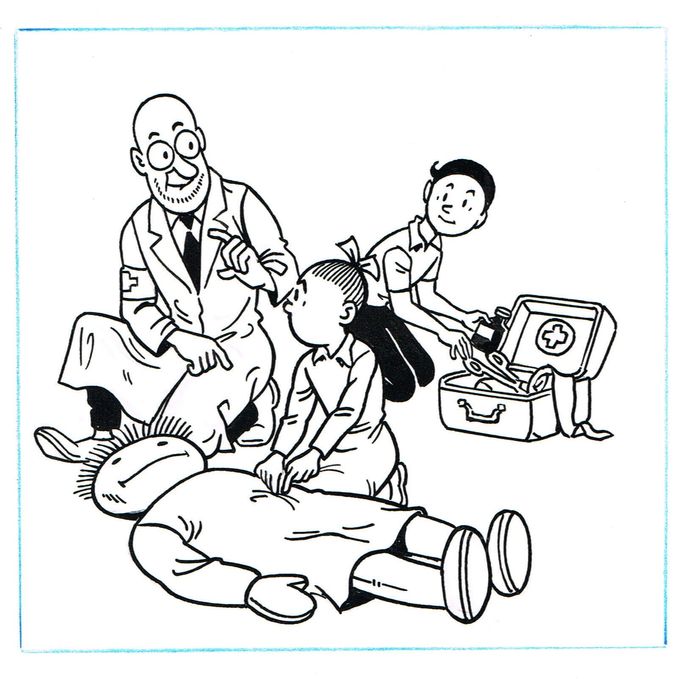 700x679 vandersteen, willy - Red Cross Drawing