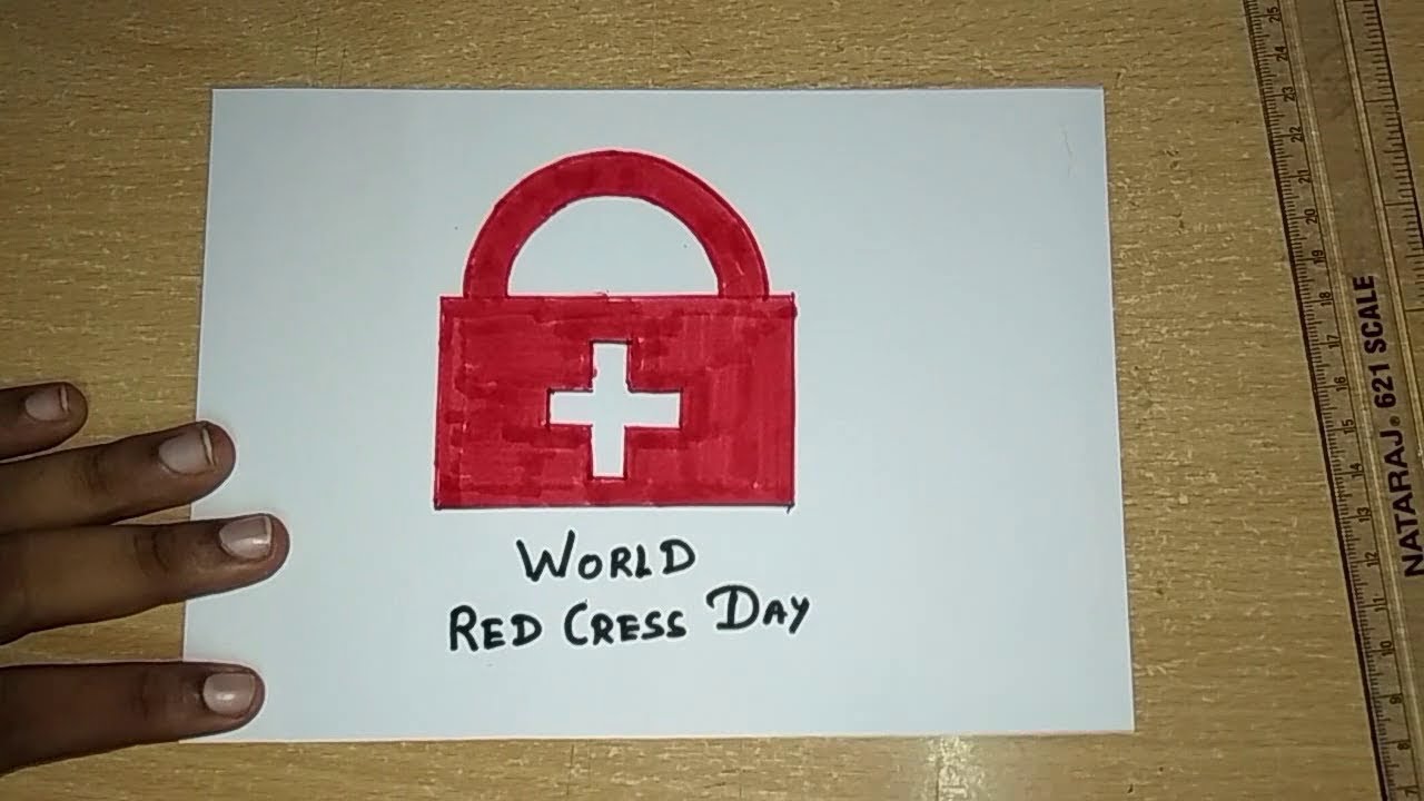 1280x720 world red cross day drawing easy drawing for kids - Red Cross Drawing