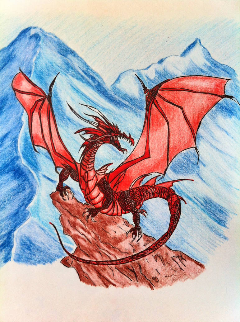 772x1034 The Red Dragon Drawing - Red Dragon Drawing