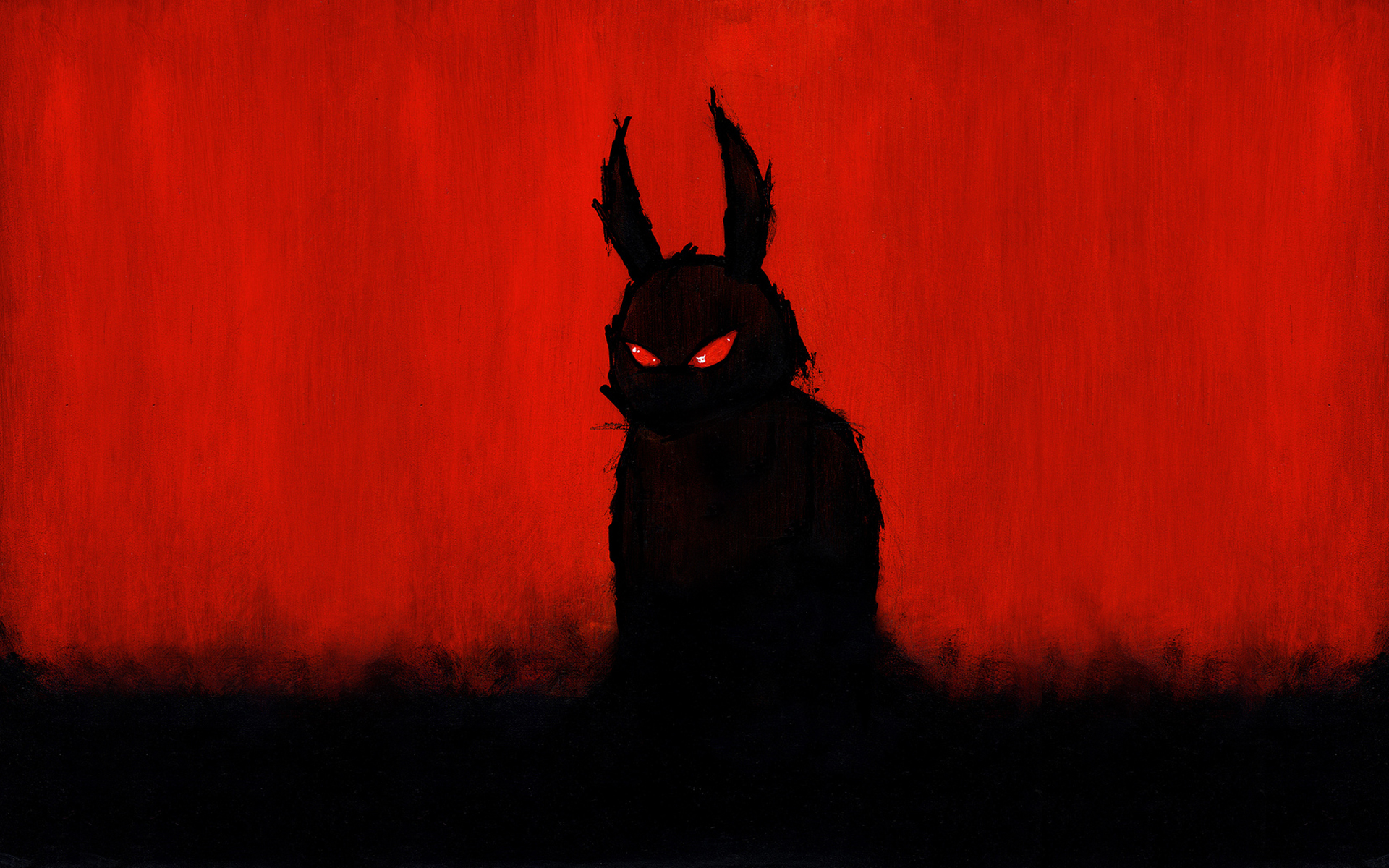 1920x1200 Evil, Red, Drawing, Creepy, Monster, Rabbit, Halloween Wallpapers - Red Drawing