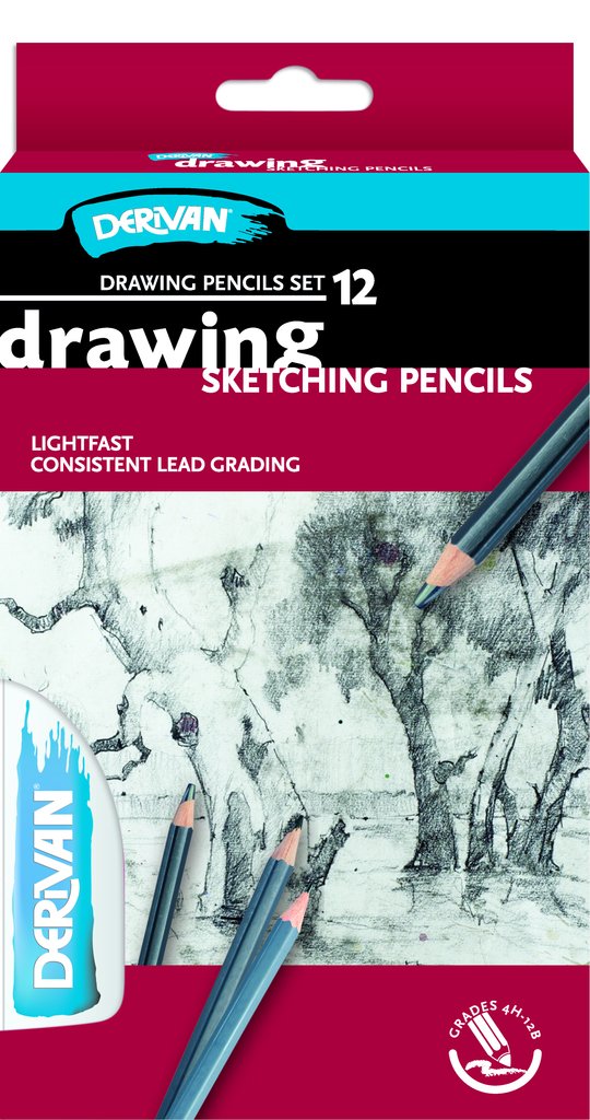 540x1024 Derivan Drawing Pencils Set Art Supplies Australia - Red Drawing Pencil