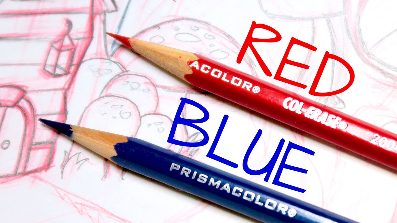 1280x720 Why Sketch In Red Blue Lead - Red Drawing Pencil