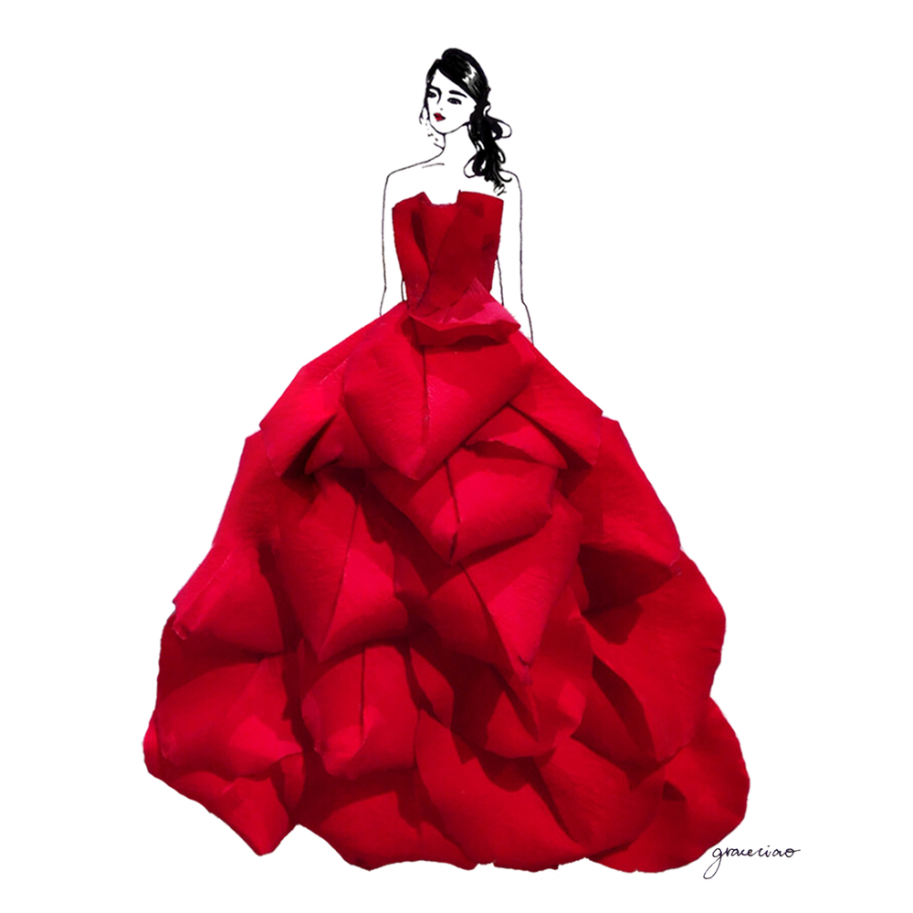 Red Dress Drawing at PaintingValley.com | Explore collection of Red ...