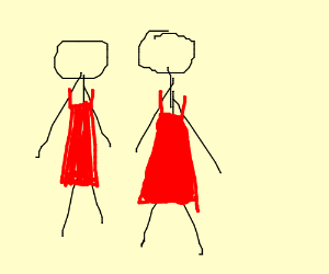 300x250 ugly stick figures with a red dress drawing - Red Dress Drawing