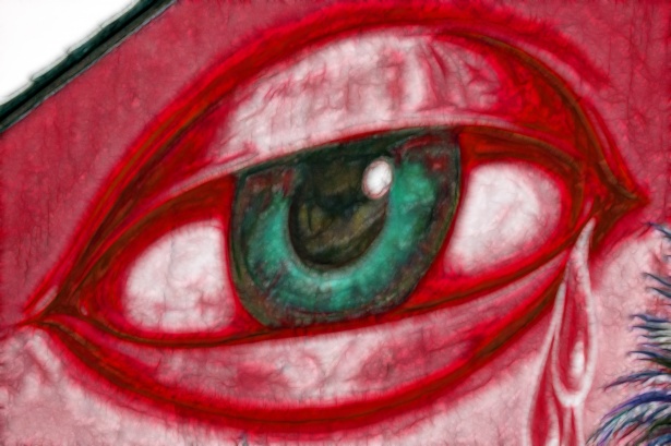 615x409 Red Eye Graffiti Free Stock Photo - Red Eye Drawing