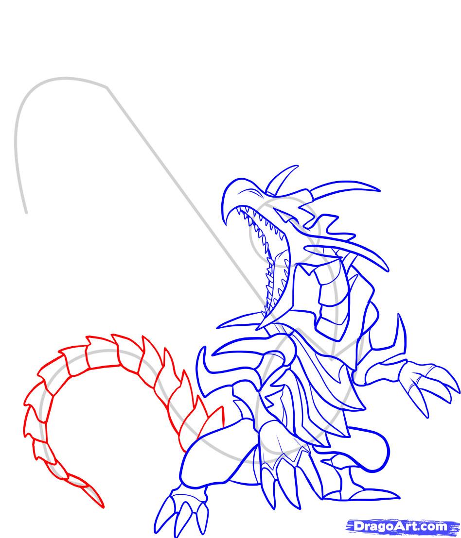 948x1108 How To Draw Red Eyes Black Dragon, Step - Red Eyes Black Dragon Drawing