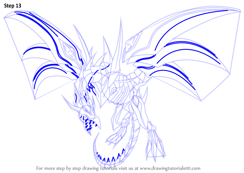 846x600 learn how to draw red eyes black dragon from yu gi oh! official - Red Eyes Black Dragon Drawing
