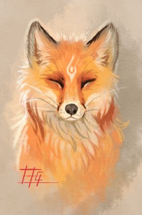 290x438 The Fox - Red Fox Drawing