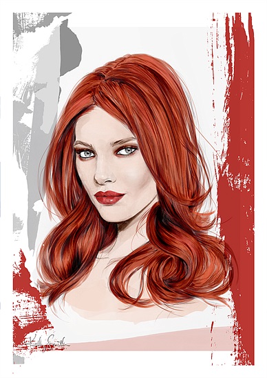 388x548 Kelly Smith - Red Hair Drawing