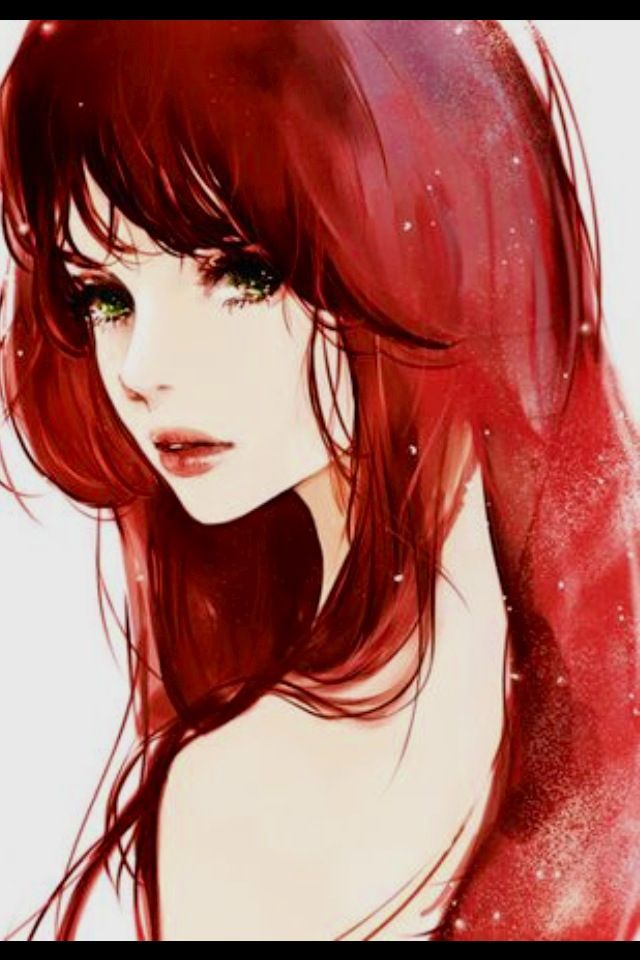 640x960 Red Hair Paintings, Sketches Illustrations Anime Art, Art - Red Hair Drawing