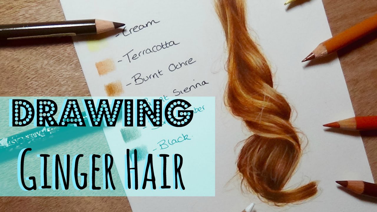 1280x720 drawing tutorial realistic ginger hair in coloured pencil - Red Hair Drawing