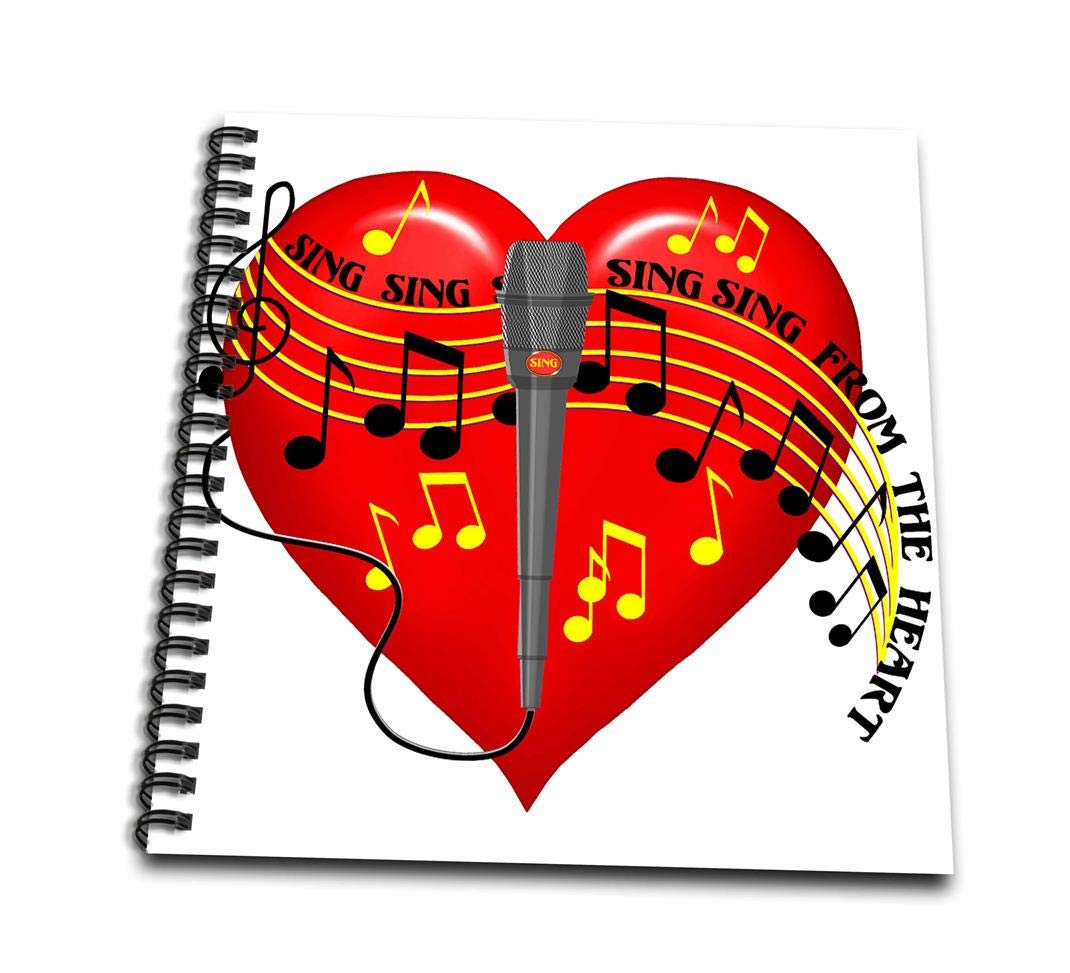 1070x973 db large red heart, musical notes - Red Heart Drawing