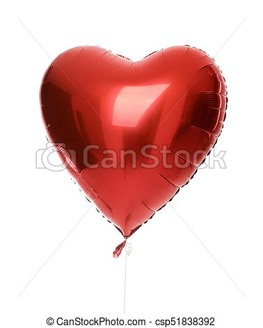 378x470 single big red heart balloon object for birthday isolated single - Red Heart Drawing