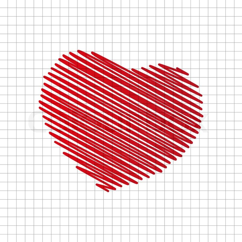 800x800 brush drawing red heart - Red Heart Drawing