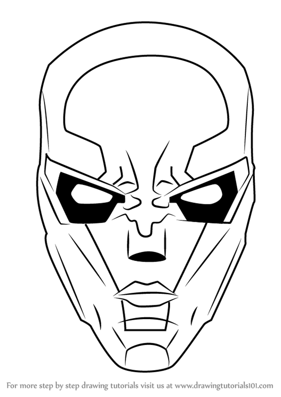 567x800 Learn How To Draw New Red Hood Mask - Red Hood Drawing