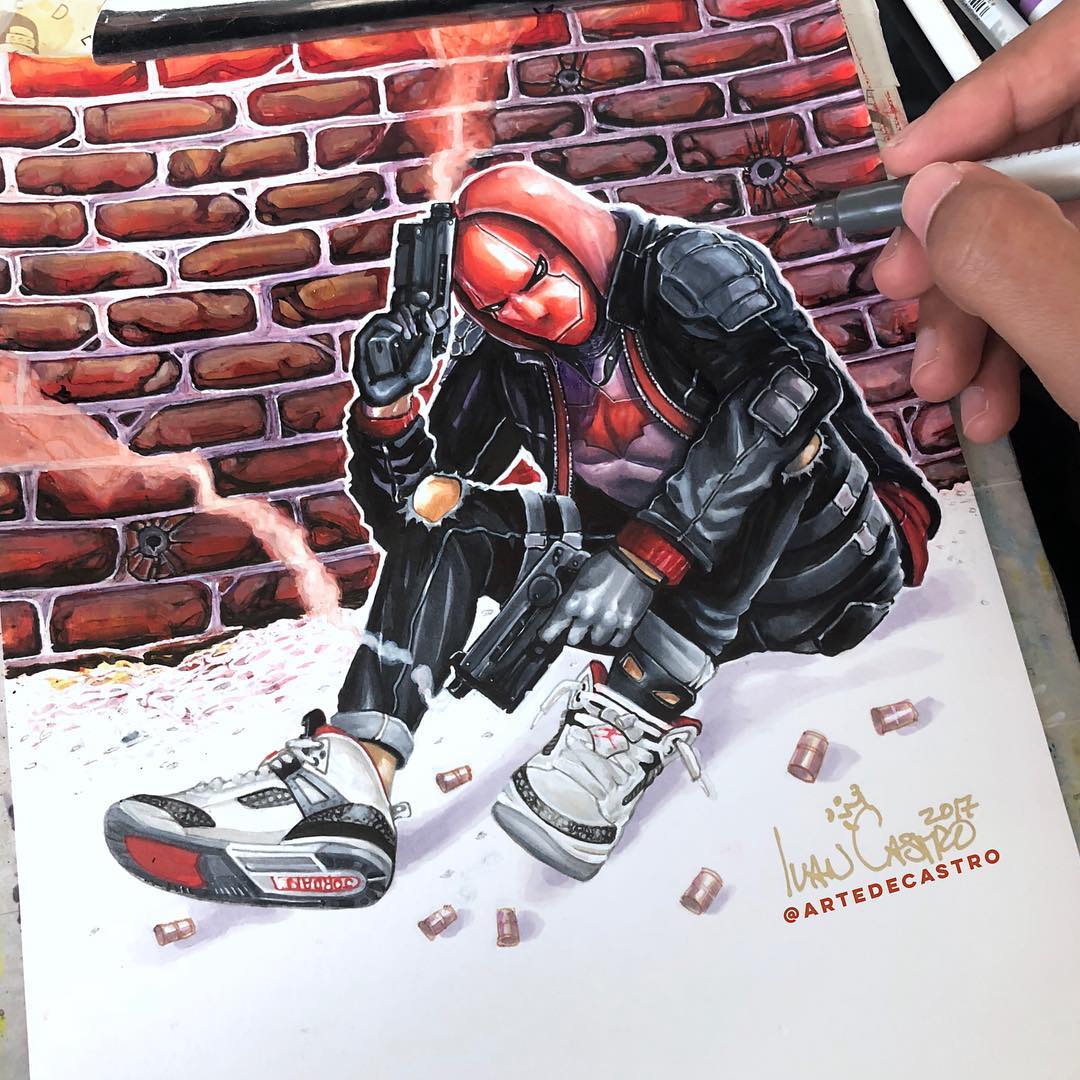1080x1080 Red Hood Drawing - Red Hood Drawing