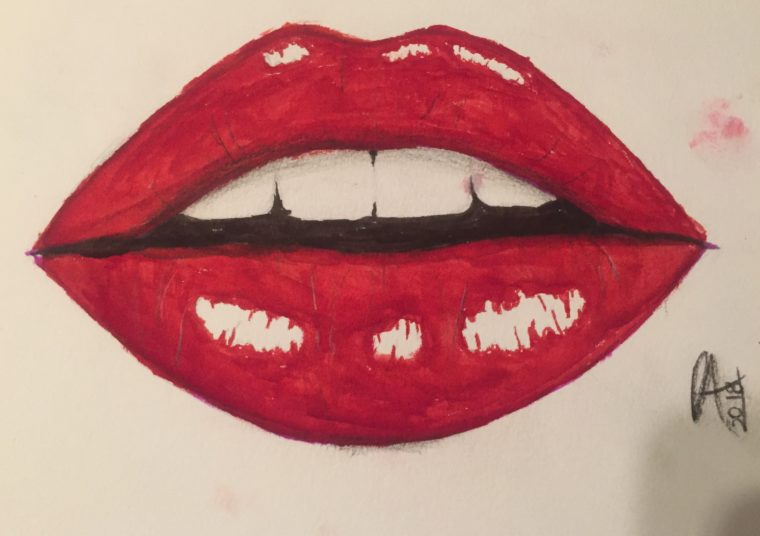 760x536 Red Lips - Red Lips Drawing