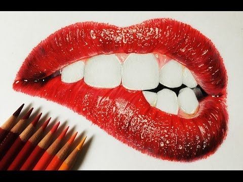 480x360 How I Draw Realistic Lips!! - Red Lips Drawing