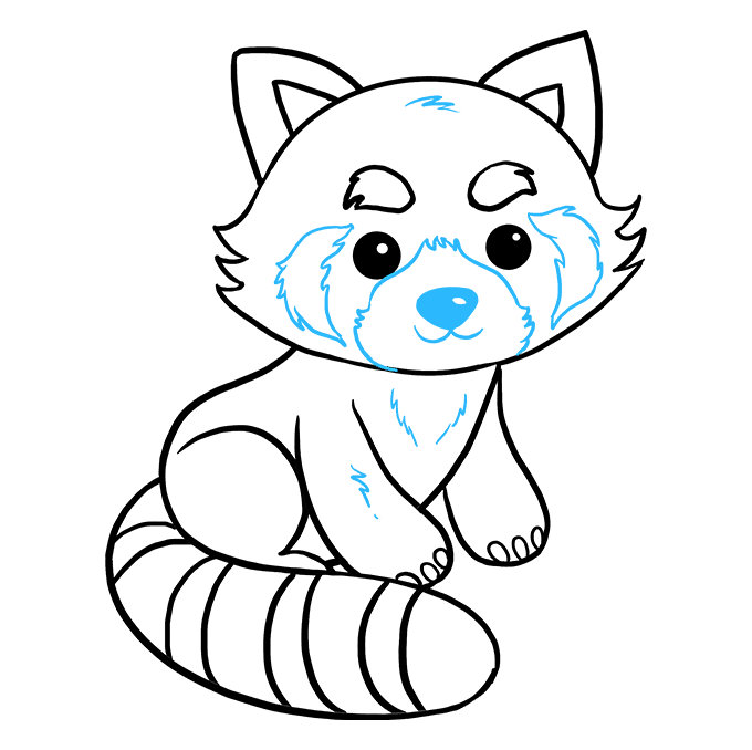 680x678 How To Draw A Red Panda - Red Panda Drawing