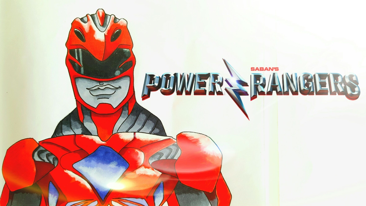 1280x720 Power Rangers Movie - Red Power Ranger Drawing