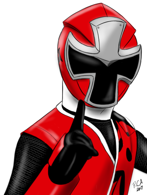 595x790 i finally done it! my artwork of the red ranger from power rangers - Red Power Ranger Drawing