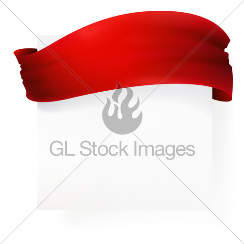 500x500 red ribbon banner vector drawing gl stock images - Red Ribbon Drawing