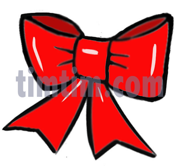 624x579 Free Drawing Of A Red Christmas Bow From The Category Christmas - Red Ribbon Drawing