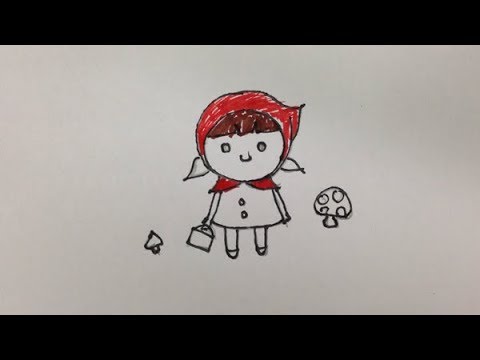 480x360 how to draw little red riding hood with basic shapes - Red Riding Hood Drawing