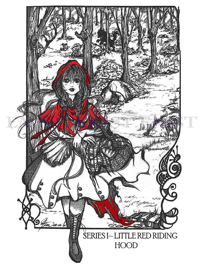 695x900 little red riding hood drawing - Red Riding Hood Drawing
